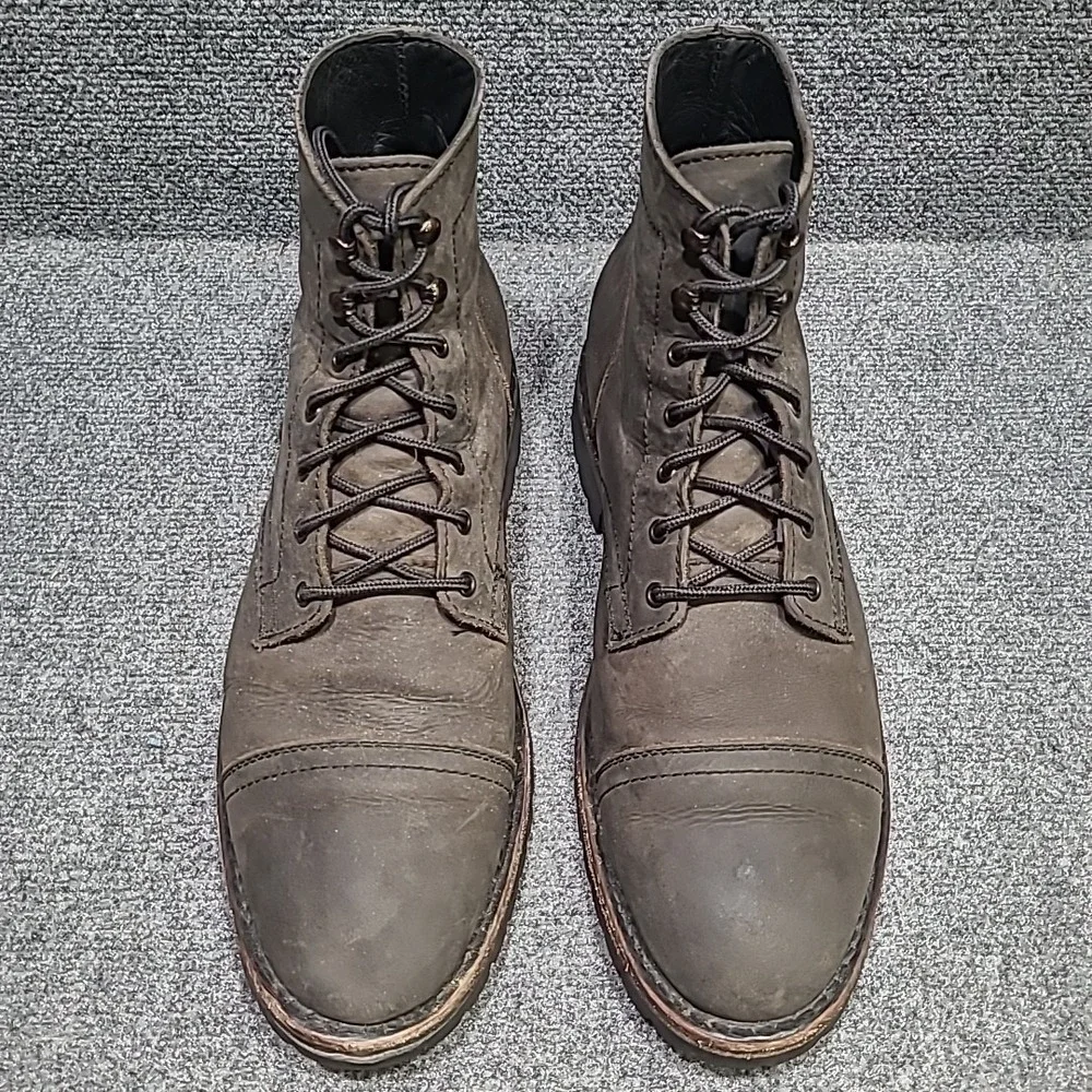 Thursday Boot Company Captain StormKing Dark Olive Leather Combat Boots US 11.5